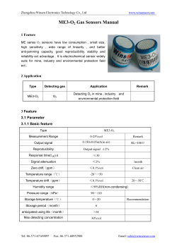 ME3-O2 Gas Sensors Manual