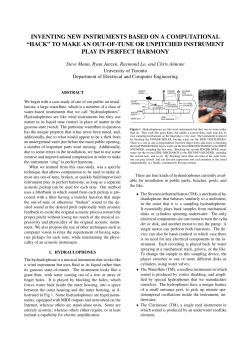 inventing new instruments based on a