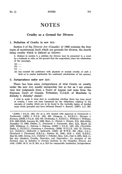 Cruelty as a Ground for Divorce