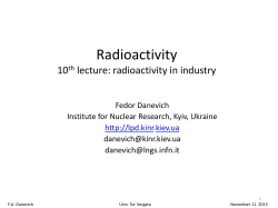 Radioactivity 6th lecture: neutrino mass