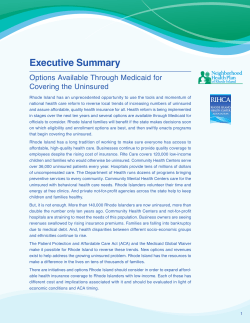 Executive Summary - Neighborhood Health Plan of Rhode Island