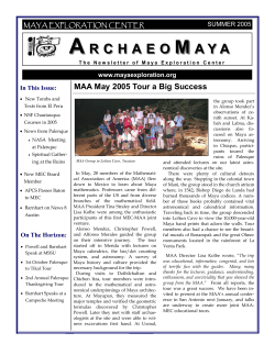 Summer 2005 - Maya Exploration Center