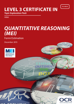 Fermi Estimation