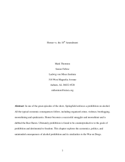 Homer vs. the 18th Amendment Mark Thornton Senior Fellow
