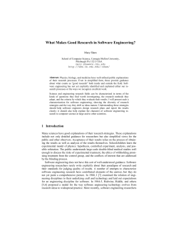 What Makes Good Research in Software Engineering?