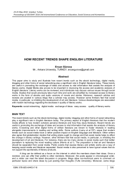 how recent trends shape english literature