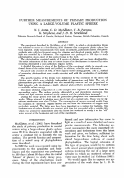 further measurements of primary production using a large