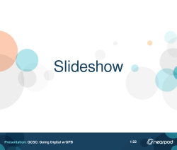 Presentation: GCSC: Going Digital w/GPB 1/22