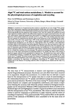 Algal 14C and total carbon metabolisms. 1