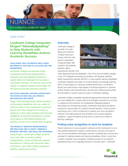 Landmark College Integrates Dragon&reg; NaturallySpeaking