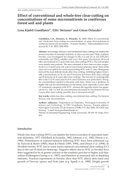 Effect of conventional and whole-tree clear