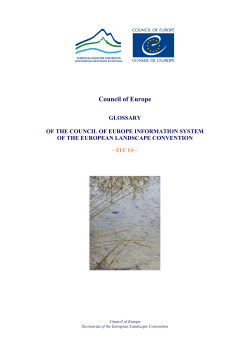 Glossary - Coe - Council of Europe