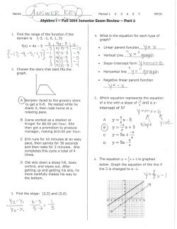 Algebra Sem Exam Review_ANSWER KEY_Part 2_ALG