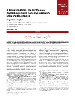 A Transition-Metal-Free Synthesis of Arylcarboxyamides from Aryl