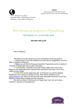 18th International Symposium of Biospeleology