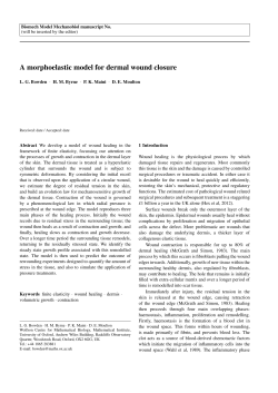A morphoelastic model for dermal wound closure