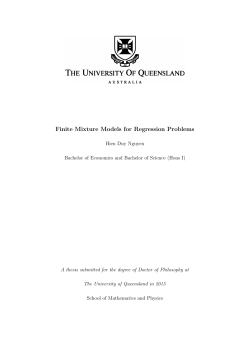 Finite Mixture Models for Regression Problems
