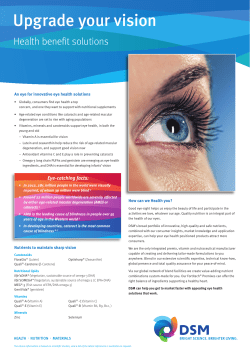 Upgrade your vision summary