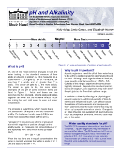 pH and Alkalinity - College of the Environment and Life Sciences