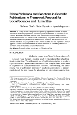 Ethical Violations and Sanctions in Scientific Publications