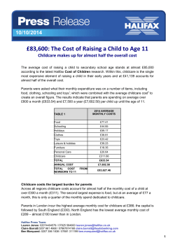 The Cost Of Raising A Child To Age 11