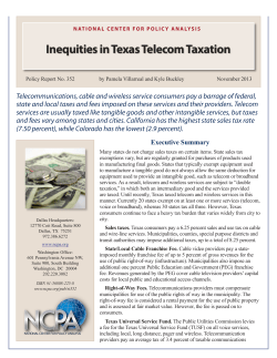 Inequities in Texas Telecom Taxation