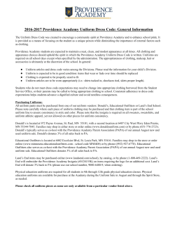 20162017 Providence Academy Uniform Dress Code: General