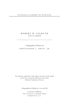 Robert Gilruth - National Academy of Sciences