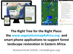 the www.vegetationmap4africa.org and smart phone applications to