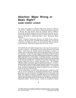 Abortion: Major Wrong or Basic Right?