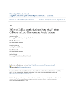 Effect of Sulfate on the Release Rate of Al3+ from Gibbsite in Low