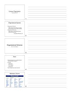 Organizational Schemes - University of Hawaii System