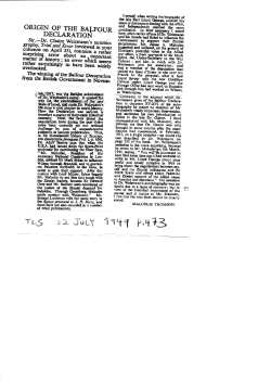 origin of the balfour declaration