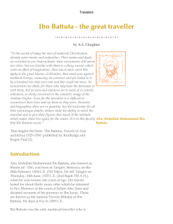Ibn Battuta - the great traveller