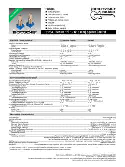 51/53 - Sealed 1/2 &rdquo; (12.5 mm) Square Control
