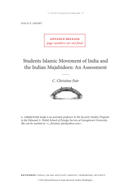 Students Islamic Movement of India and the Indian