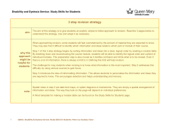 3 step revision strategy - Disability and Dyslexia Service