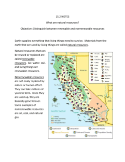 15.2 NOTES What are natural resources? Objective: Distinguish