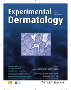 Experimental Dermatology
