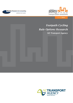 Footpath Cycling Rule Options Research