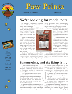 Newsletter - Eastern Shore SPCA