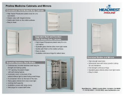 Proline Medicine Cabinets and Mirrors