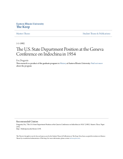 The U.S. State Department Position at the Geneva Conference on