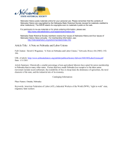 A Note on Nebraska and Labor Unions