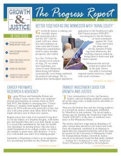 BETTER TOGETHER AS ONE MINNESOTA WITH “RURAL EQUITY”