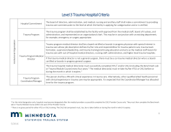 Level 3 Trauma Hospital Criteria