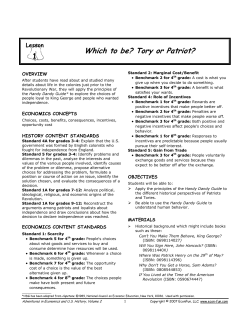 Lesson Which to be? Tory or Patriot?
