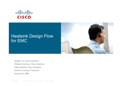 Heatsink Design Flow for EMC