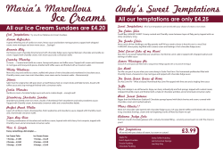 Ice Creams - Farmhouse Inns