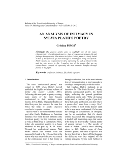 AN ANALYSIS OF INTIMACY IN SYLVIA PLATH`S POETRY